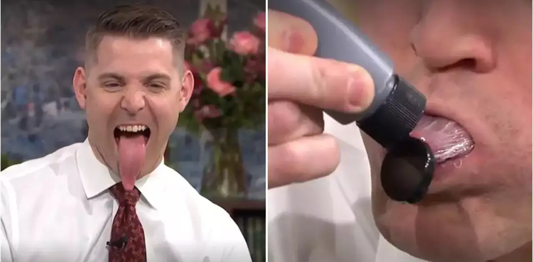 unique talent, world longest tongue, tongue painting