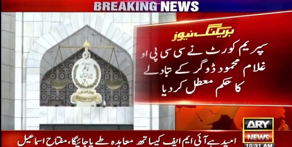 SC suspends, CCPO Ghulam Dogar