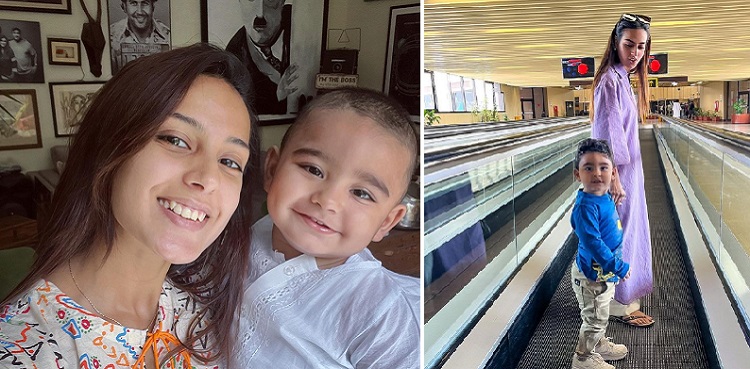 iqra aziz with son
