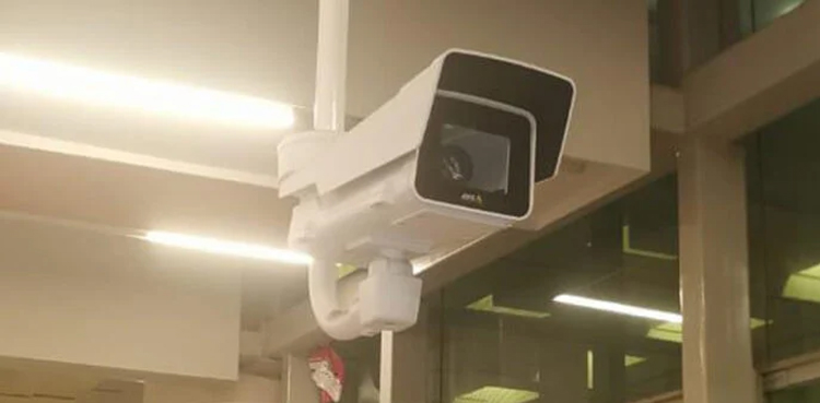 Modern security cameras, airports, non-functional