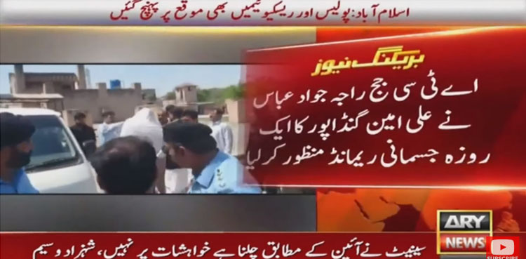 Ali Amin Gandapur, physical remand