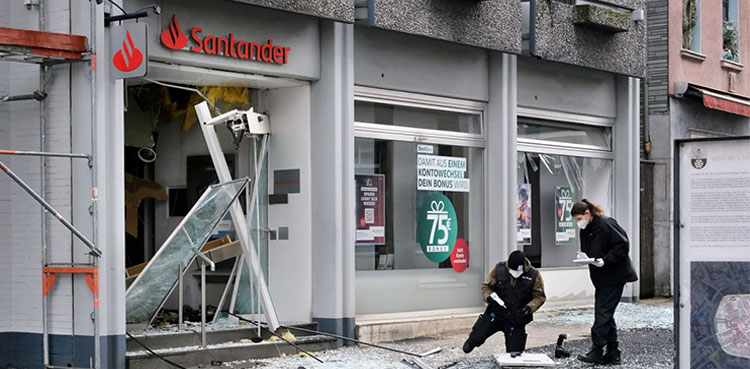 Exploding ATM cash machines