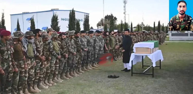Martyr Sepoy Hamid Rasool, laid to rest, full military honour