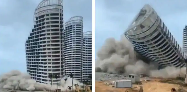 building demolition, demolition, building, viral video, viral, video