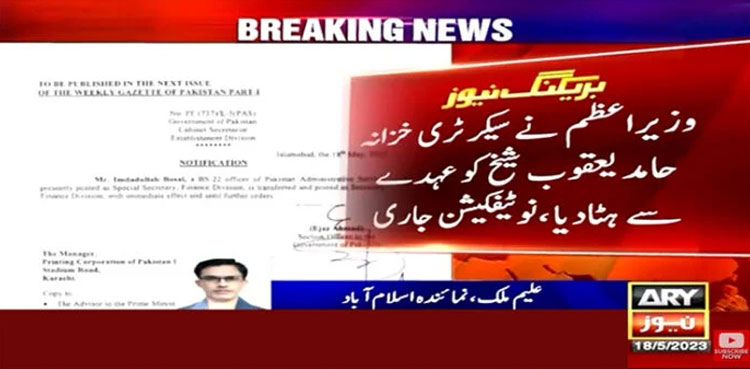 Secretary finance, Hamid Yaqoob, Budget 2023-24