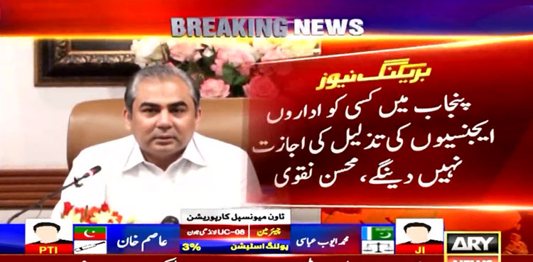 Punjab CM, Mohsin Naqvi, intelligence agencies,