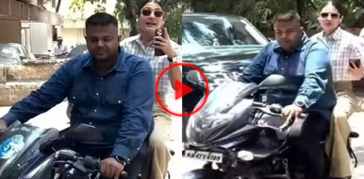 anushka sharma, anushka sharma bodyguard, road safety, motorcycle, riding motorcycle, viral video