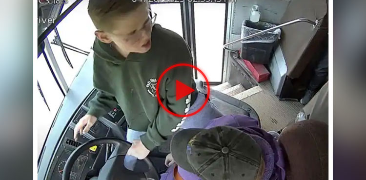 bus driver, student saves, school student, viral video, viral, video