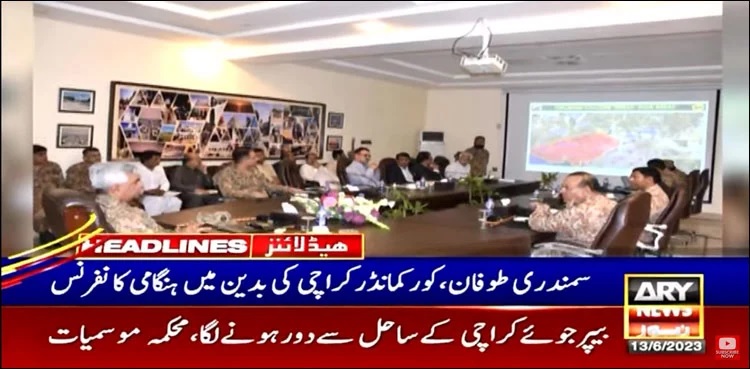 Biparjoy corps commander karachi arrangements