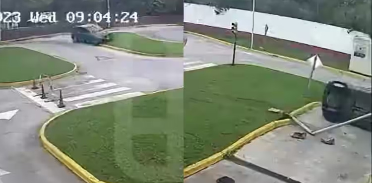 Watch, driving test, dramatic car crash,