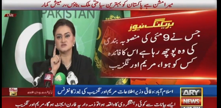 Marriyum Aurangzeb, anti-state campaign
