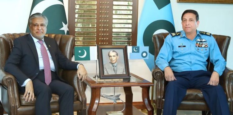Ishaq Dar, Air chief, regional security situation