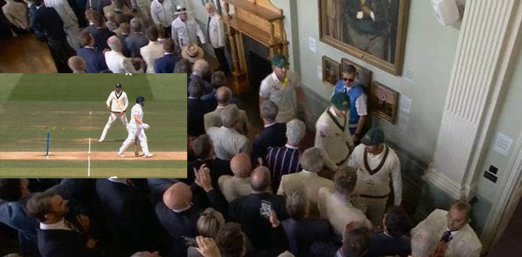 Lord's cricket ground abuse Ashes Bairstow dismissal