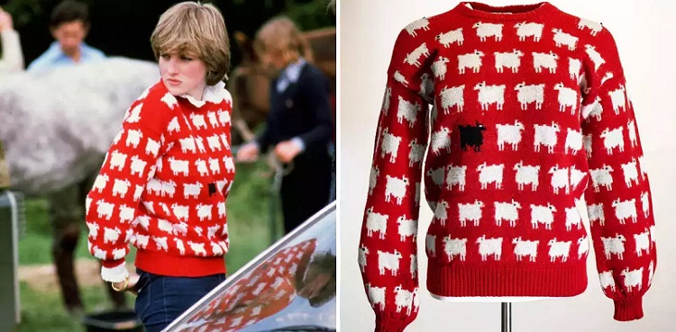 princess diana black sheep jumper
