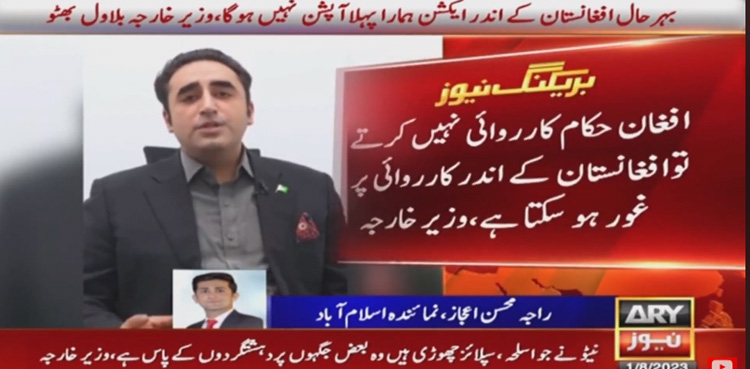 Bilawal Bhutto Zardari, Pakistan, Afghanistan.