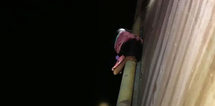 Girl pushed off bridge
