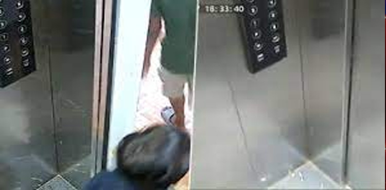VIRAL, Woman, children, lucky escape, elevator wire snaps