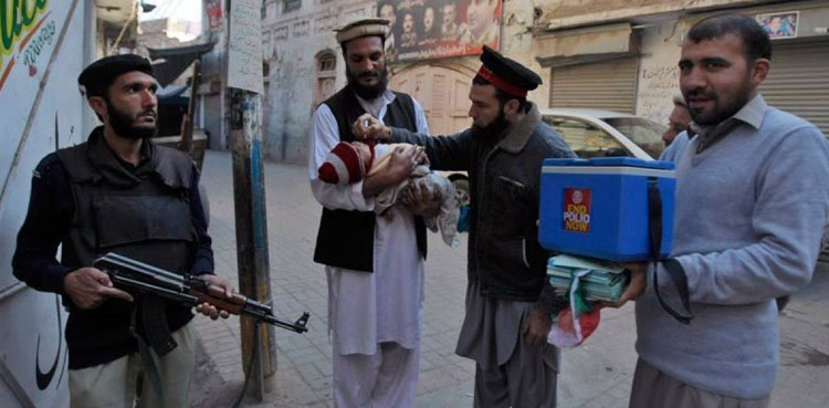 Cop martyred in attack on polio team in Bannu