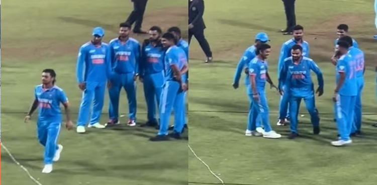 VIRAL, Ishan Kishan, mimics Virat Kohi,