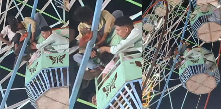 VIRAL video, Girl hair stuck, Ferris wheel ride