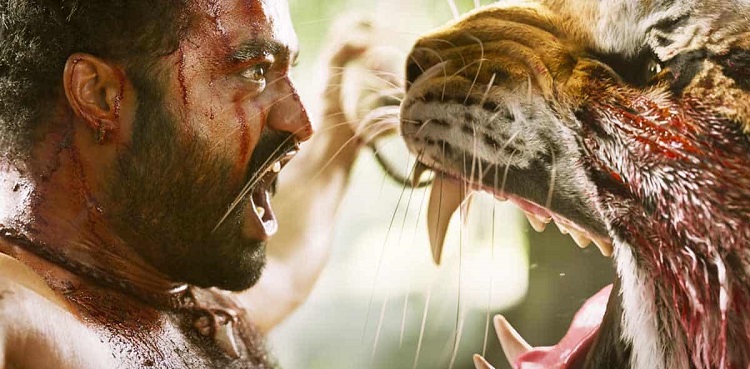 rrr tiger attack scene