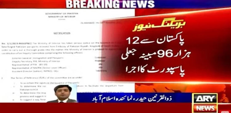 fake Pakistani passports, Saudi Arabia, Afghans