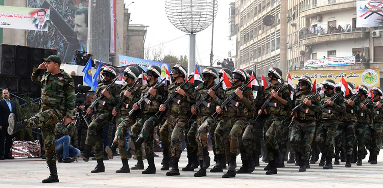 Drone attack, Syria, military academy