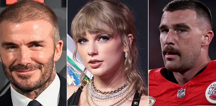 david beckham, taylor swift, travis kelce