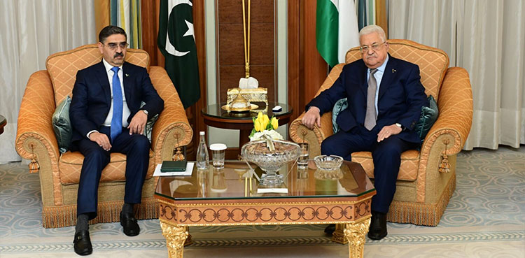 PM Kakar, President Mahmoud Abbas, Gaza escalation, Israel-Palestine conflict