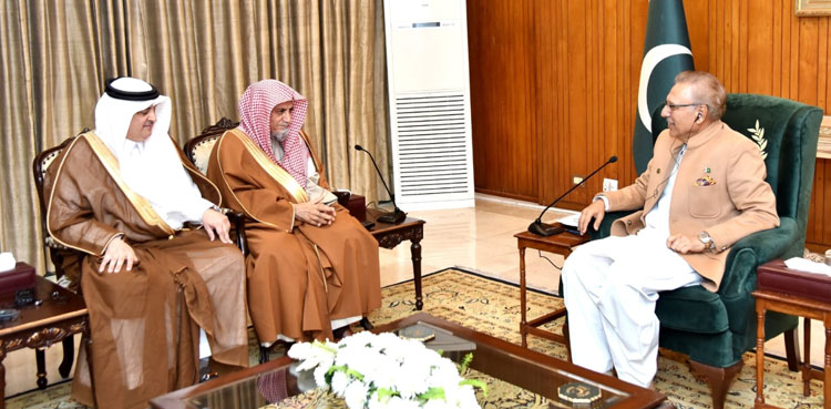 President Dr Arif Alvi, Dr Saleh bin Abdullah Humaid, Imam-e-Kaaba