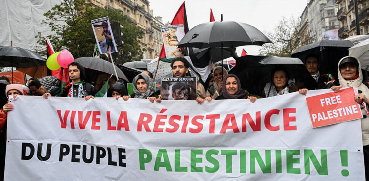 Pro-Palestinian rally, France Britain, Gaza war