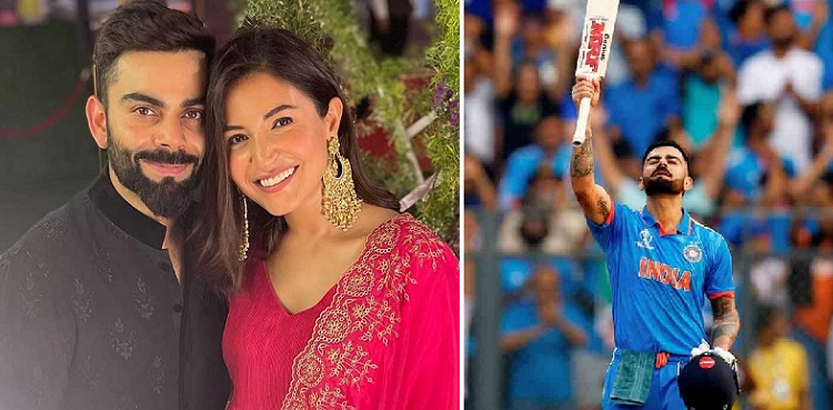 virat kohli, 50th century, anushka sharma, cwc 23, icc mens world cup