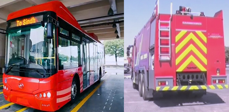 Buses, snorkels, stuck at Karachi port, released soon