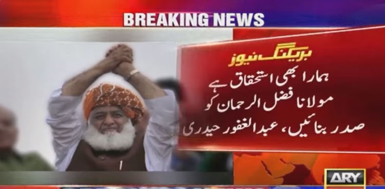 'Maulana Fazlur Rehman will be Pakistan’s next president'