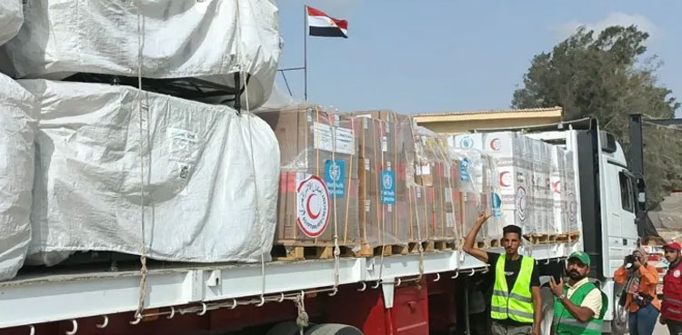 aid trucks, Gaza entry, Egypt media