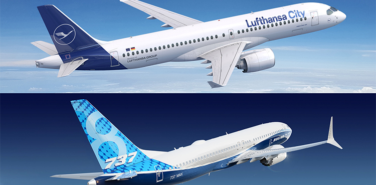 Lufthansa Boeing Airbus aircraft