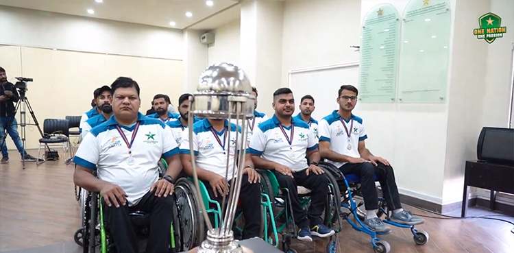 Asia Cup-winning Pakistan Wheelchair Cricket Team