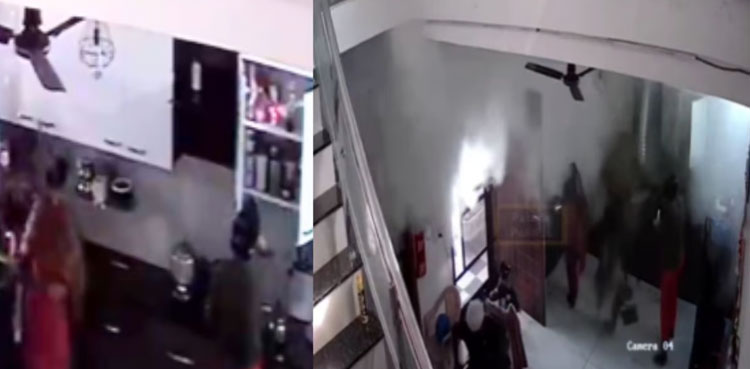 Pressure cooker explosion, kitchen, family
