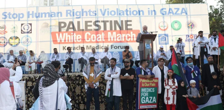 Karachi doctors, Palestinians, Gaza