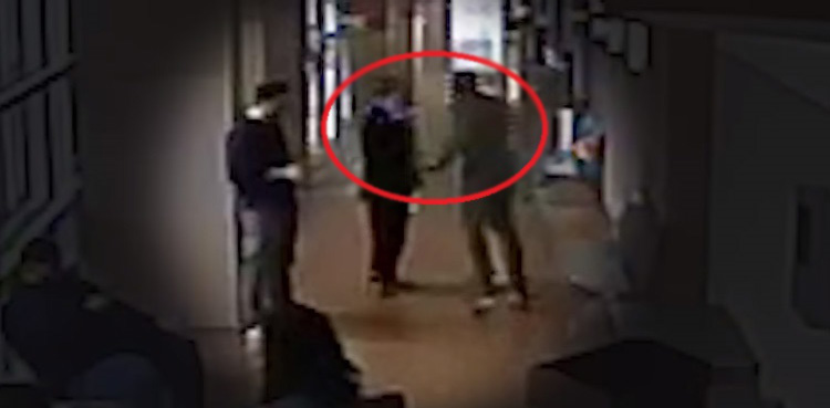 Man punches, teen sex predator, outside courtroom
