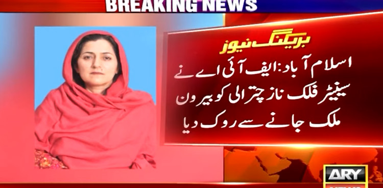 Falak Naz Chitrali PTI senator offloaded