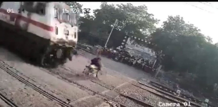 horrific Train crushed man