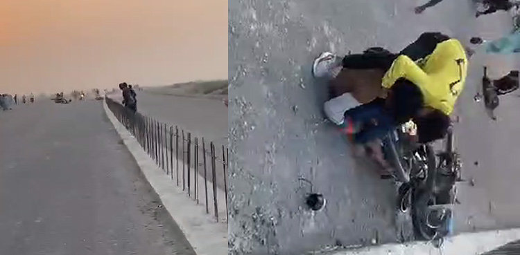 VIDEO, motorbike racing, claims two lives, Karachi