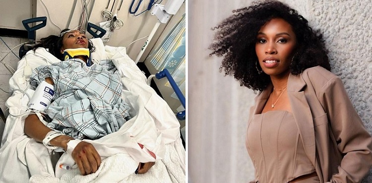 carrie bernans, black panther, injured, car crash