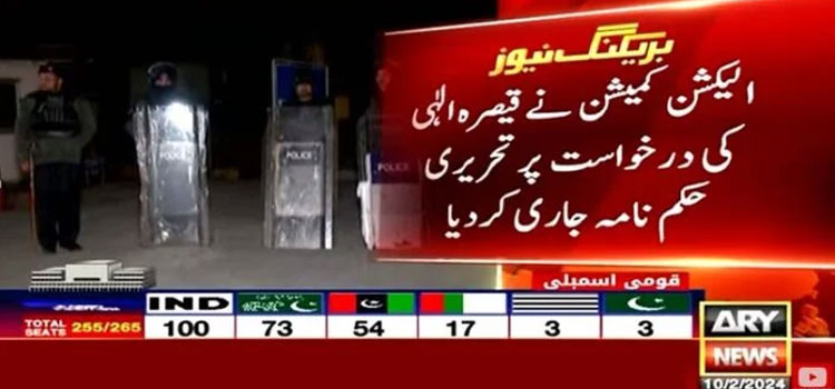 NA-64 Gujrat result, ECP, Qaisara Elahi Salik Hussain