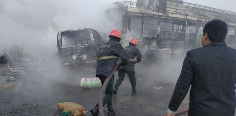 Six killed, 16 injured in in wedding party bus crash