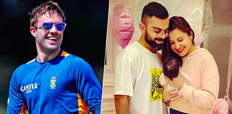 anushka sharma, virat kohli, second child, ab de villiers