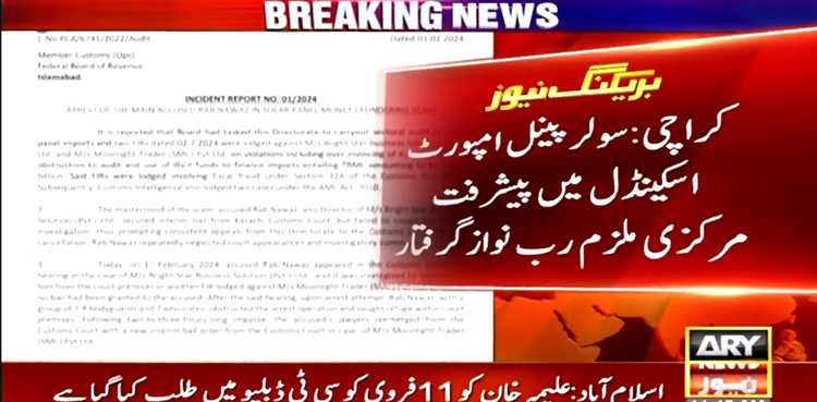 Solar Panel import scandal, main accused arrested
