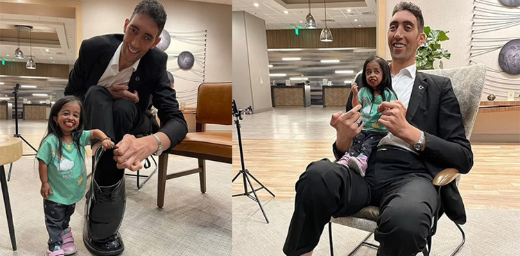 Viral photoshoot, World’s tallest man, shortest woman,