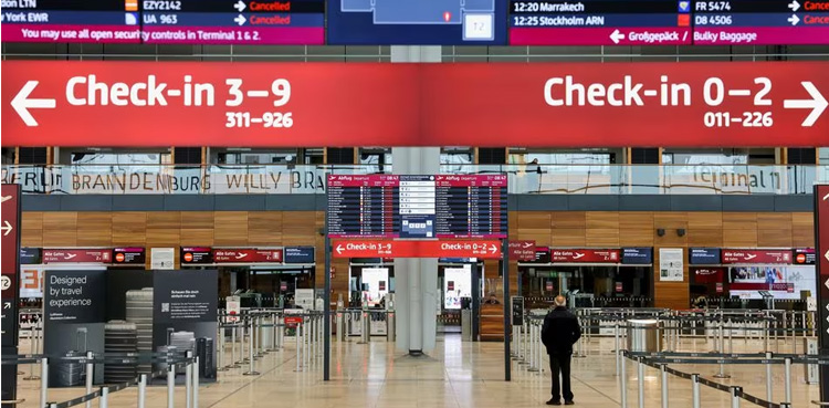 Germany, airport security staff, ground flights, nationwide protests
